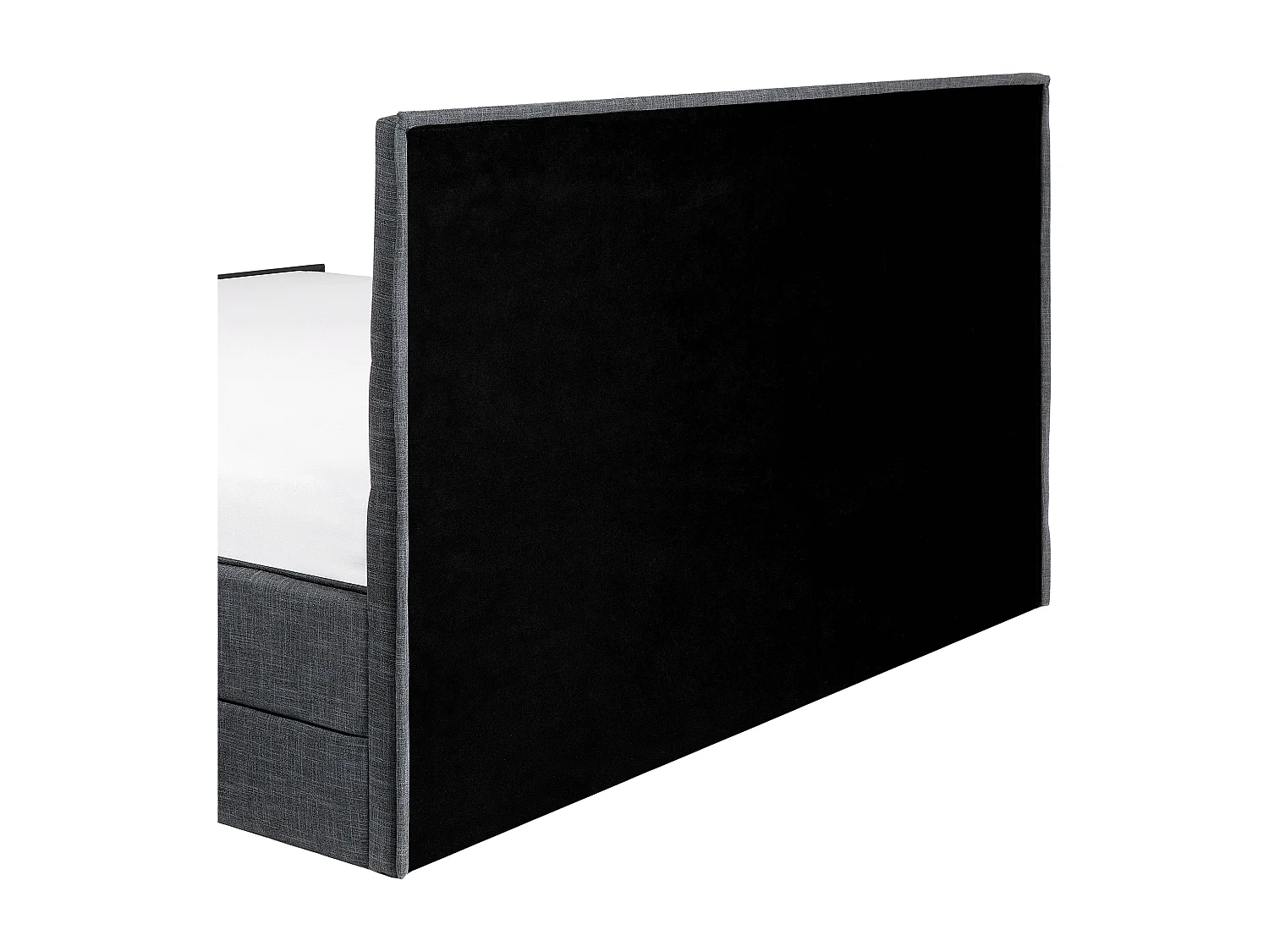 Bed Stof VALBONNE 160 x 200 cm Donkergrijs