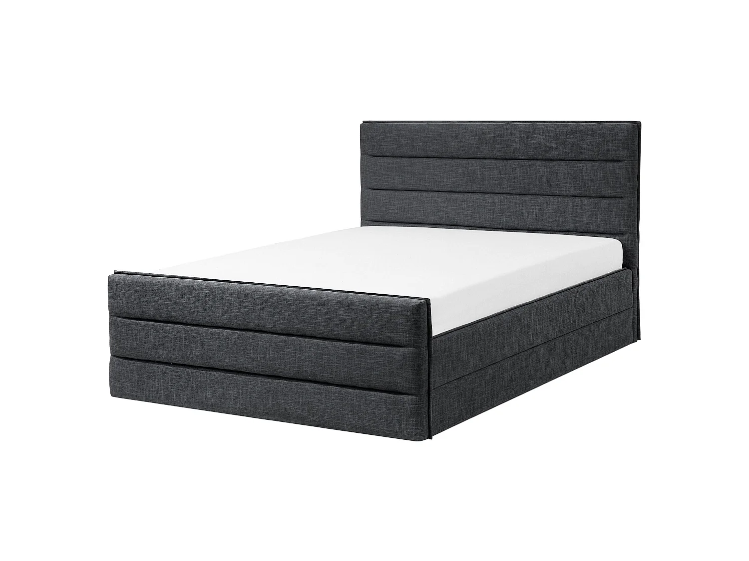 Bed Fabric VALBONNE 160 x 200 cm (EU King Size) Dark Grey