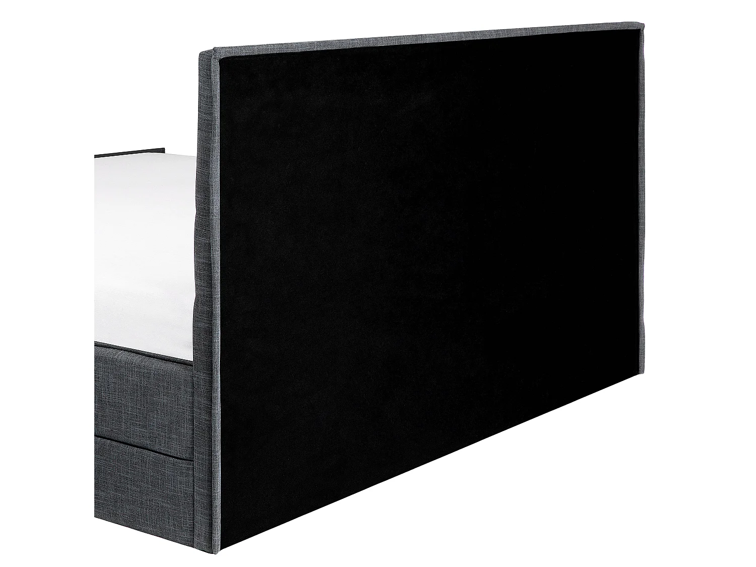 Bed Fabric VALBONNE 160 x 200 cm (EU King Size) Dark Grey