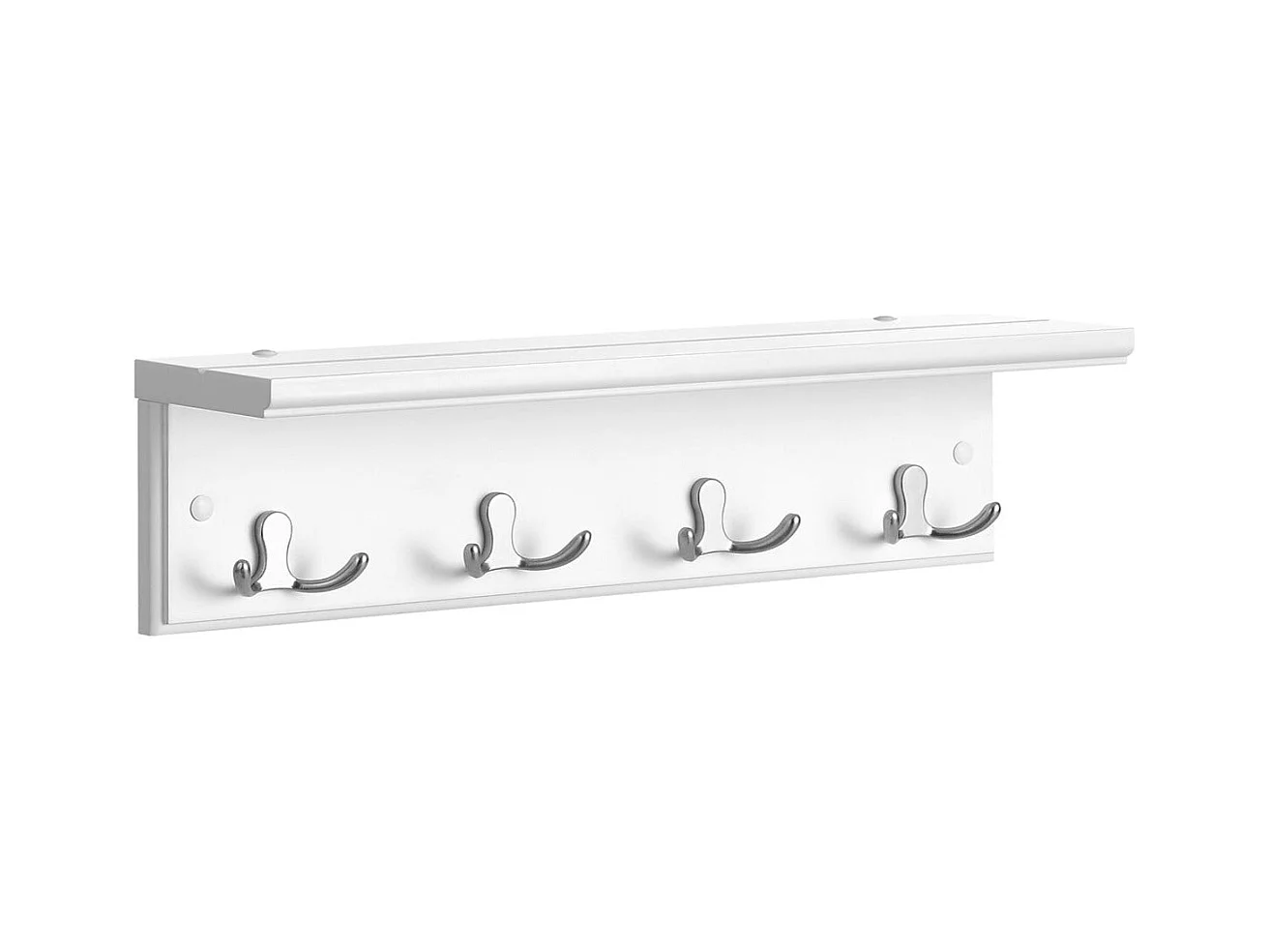 Portemanteau mural avec 4 métal blanche 40 x 10.5 x 10.5 cm 12_0002690