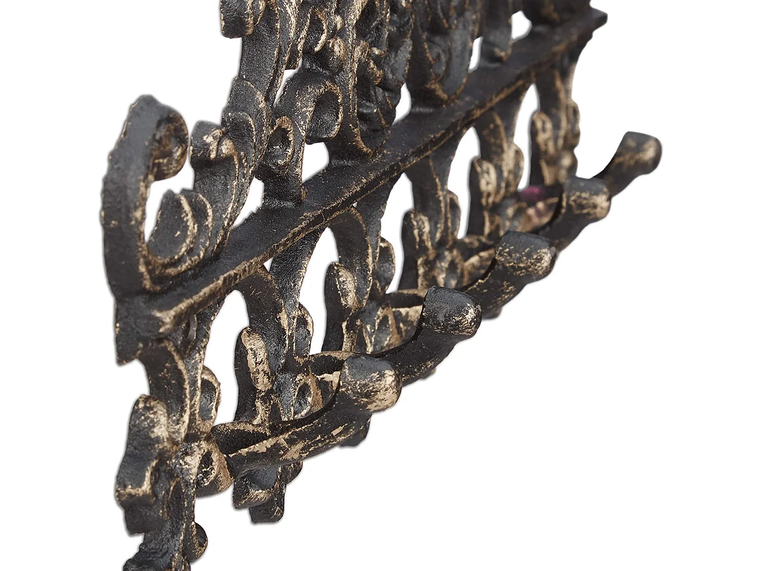 Porte-manteaux mural patères 5 bronze 35 x 3.5 x 17 cm 13_0002203_2