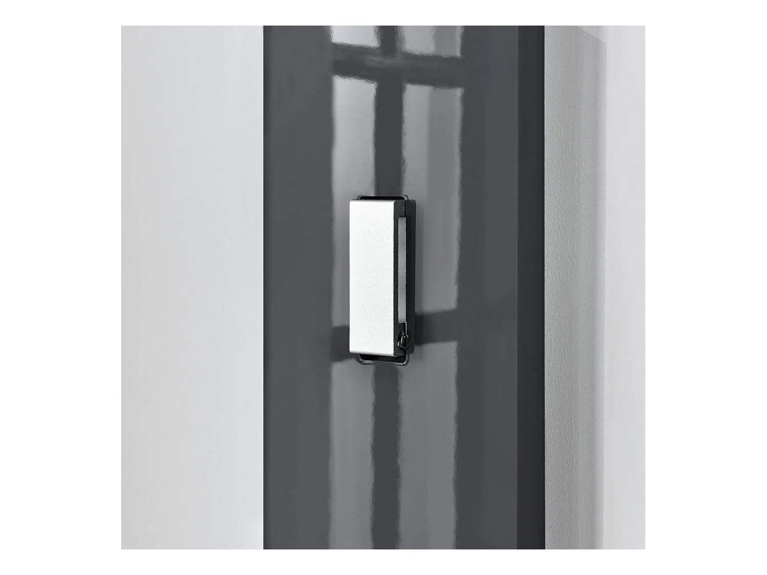 Porte manteaux garde-robe crochets grise 170 x 15 x 2.5 cm 03_0002144