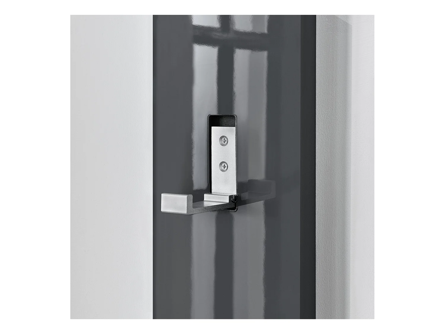 Porte manteaux garde-robe crochets grise 170 x 15 x 2.5 cm 03_0002144