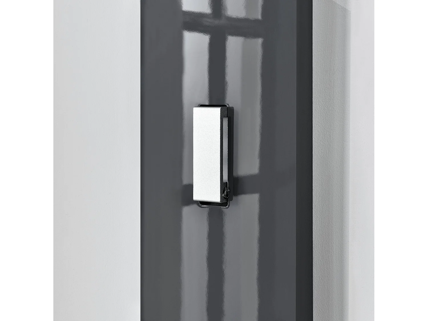 Porte manteaux garde-robe crochets grise 170 x 15 x 2.5 cm 03_0002144