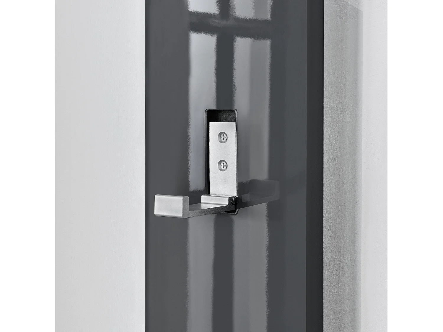 Porte manteaux garde-robe crochets grise 170 x 15 x 2.5 cm 03_0002144