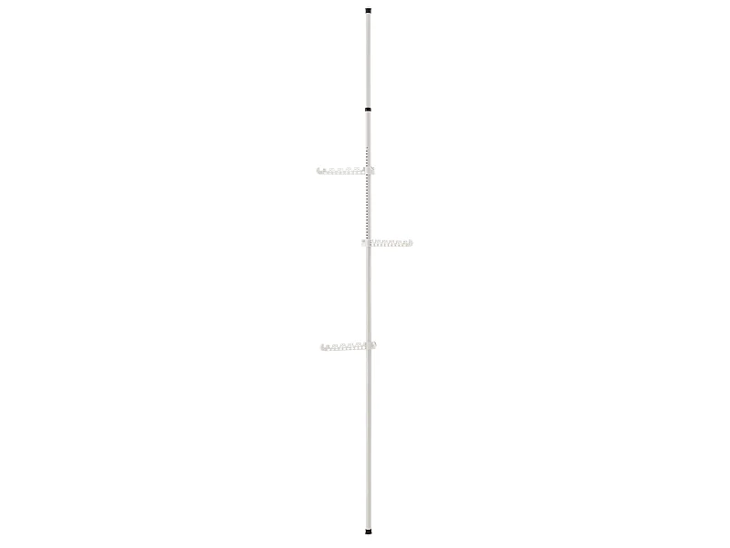 Cabide telescópico com altura ajustável 110 - 305 cm branco 03_0003506