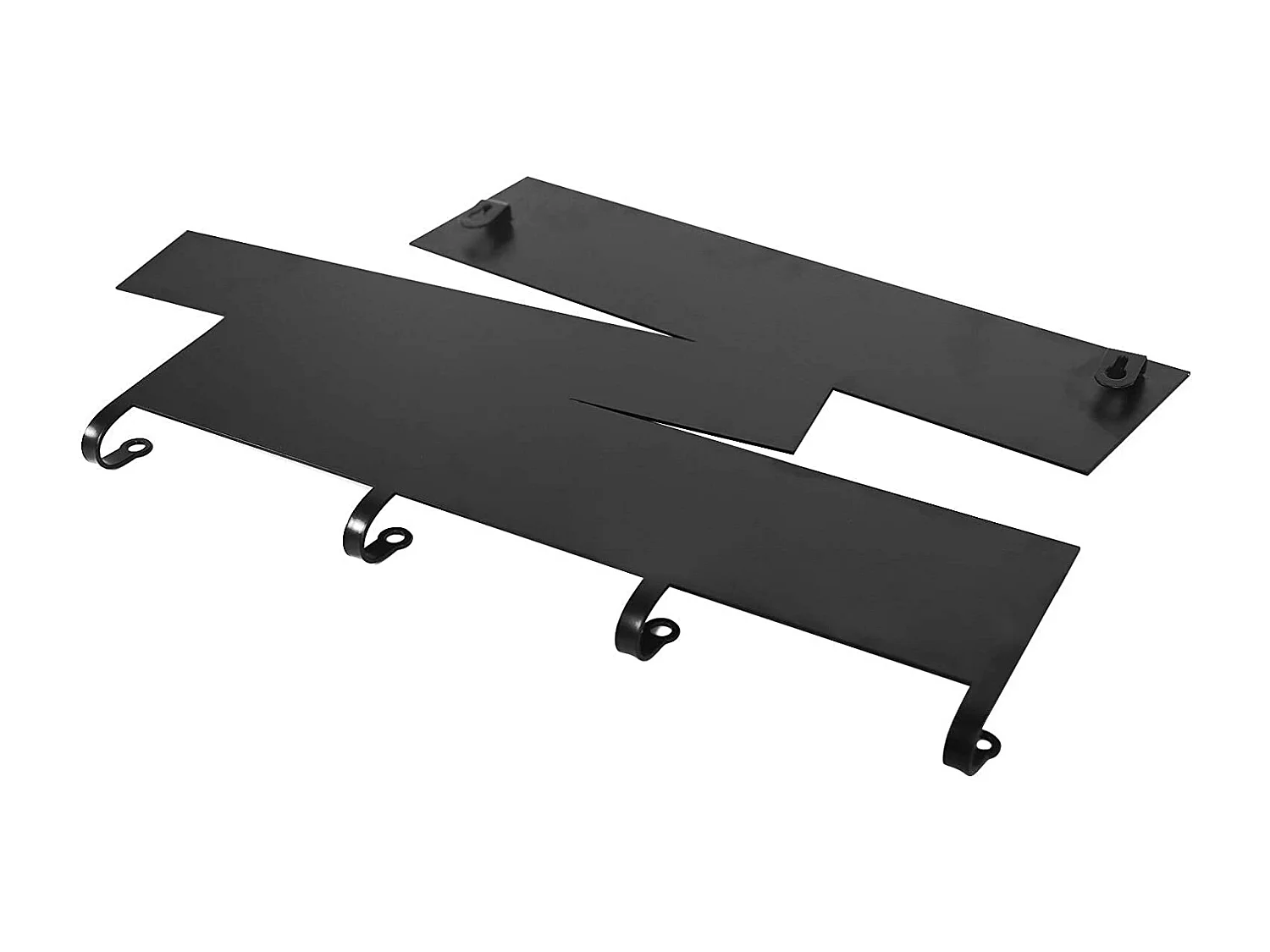 Perchero de pared con 4 ganchos en moderno perchero de metal negro mate para entrada, pasillo, dormitorio 01_0000179