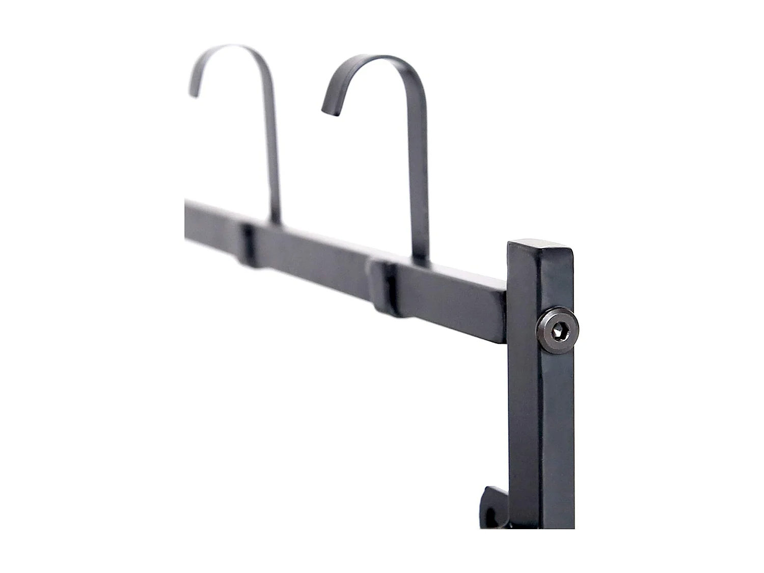 Porte-manteau mural avec étagère métal argentée 66.5 x 30 x 32.5 cm 01_0000490