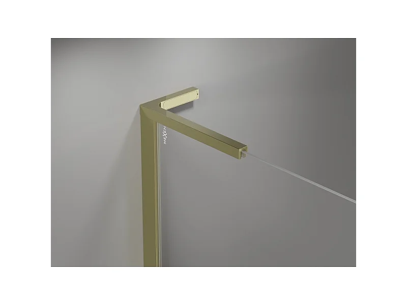 Mexen Mist L cabine de douche semi-circulaire pivotante 90 x 90 cm, transparent, doré - 8A32L-090-090-50-00