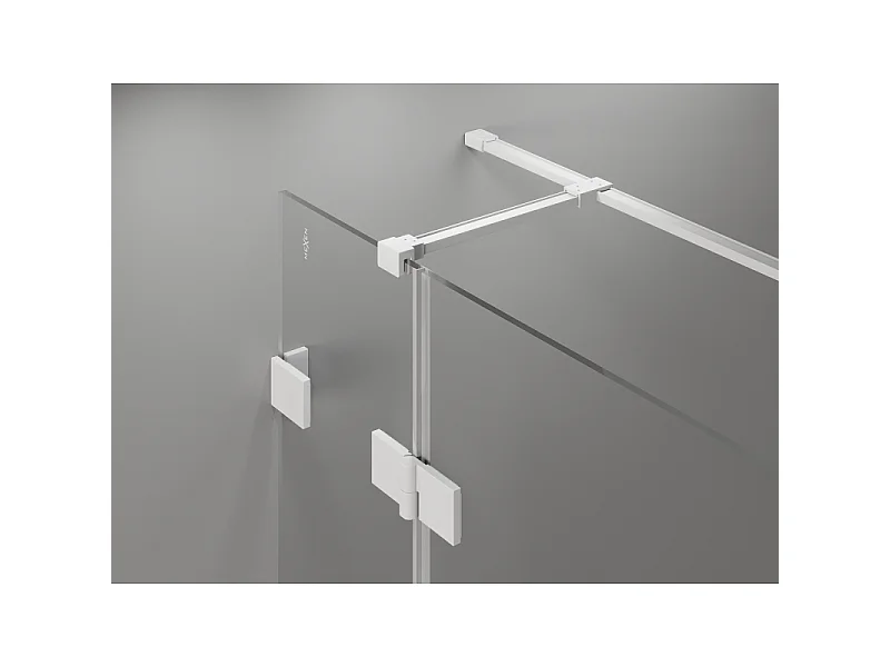 Mexen Lunar T kabina prysznicowa uchylna prawa 85 x 100 cm, transparent, biała - 834T-085-100-20-00-P