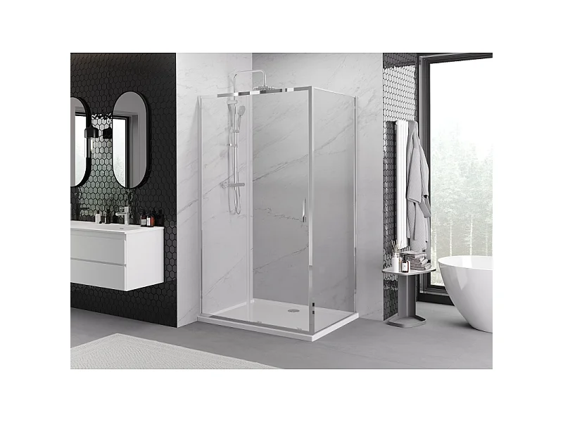Mexen Exo Duschkabine verschiebbar 160 x 75 cm, transparent, chrom - 8151-160-075-01-00