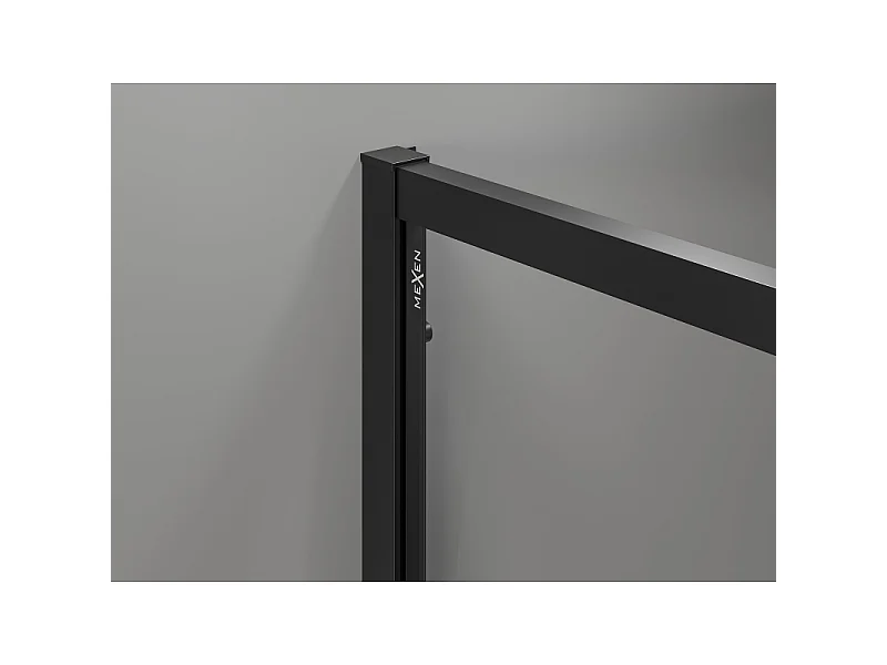 Mexen Exo-3S kabina prysznicowa 3-ścienna rozsuwana 150 x 85 cm, transparent, czarna - 8152-150-085-70-00-3S
