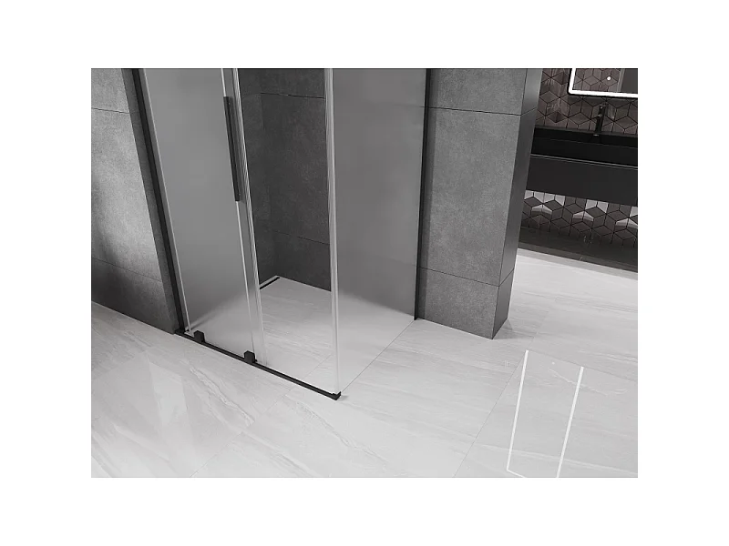 Mexen Velar L drsna tuš kabina 90 x 110 cm, mat, črna - 871-090-110-33-70