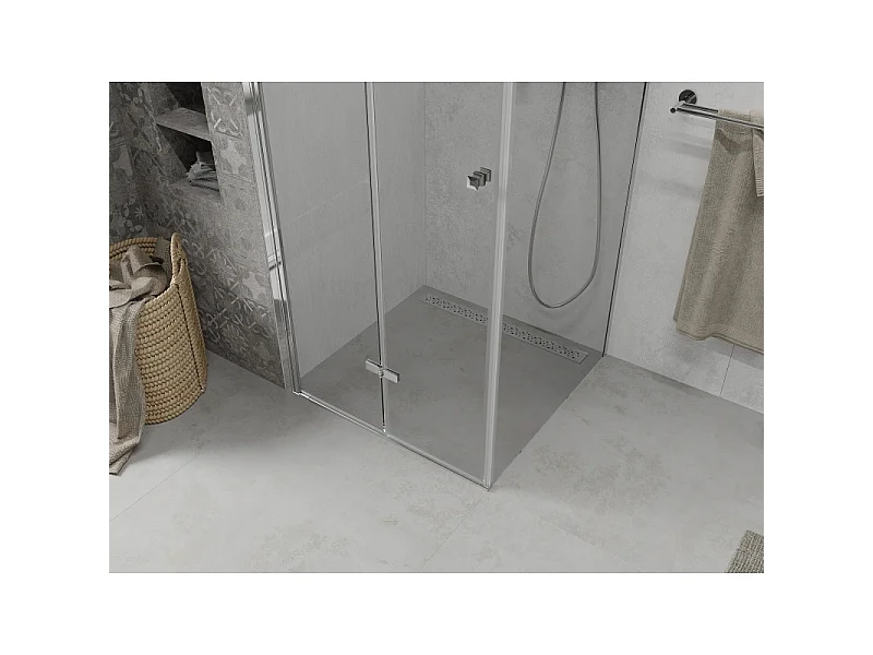 Mexen Lima faltbare Duschkabine 100 x 100 cm, transparent, Chrom - 856-100-100-01-00