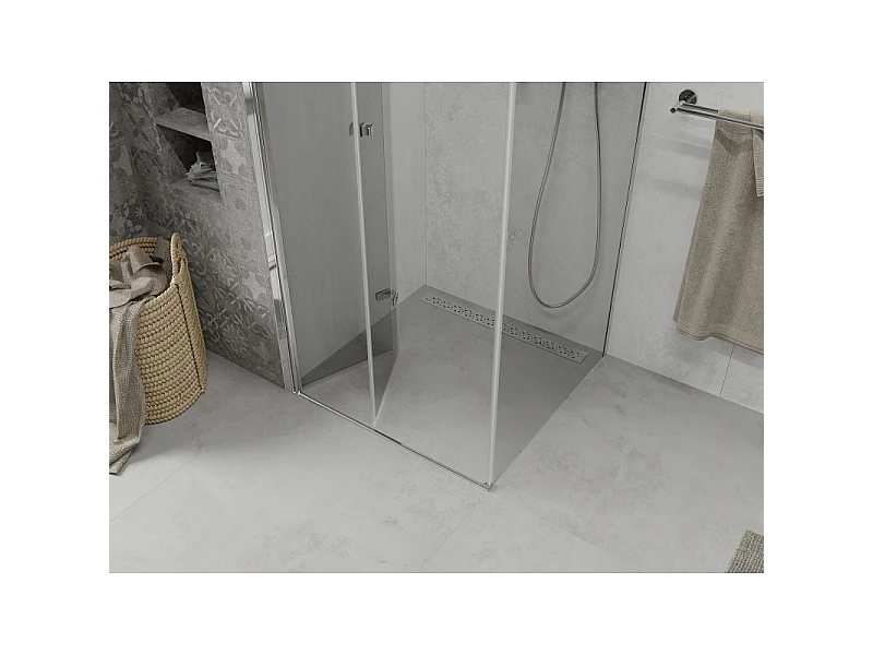 Mexen Lima faltbare Duschkabine 100 x 100 cm, transparent, Chrom - 856-100-100-01-00