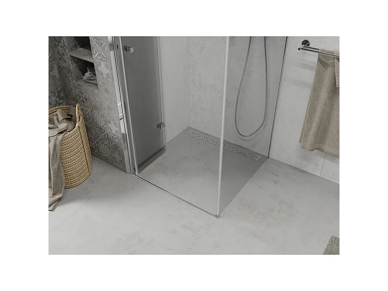 Mexen Lima faltbare Duschkabine 100 x 100 cm, transparent, Chrom - 856-100-100-01-00