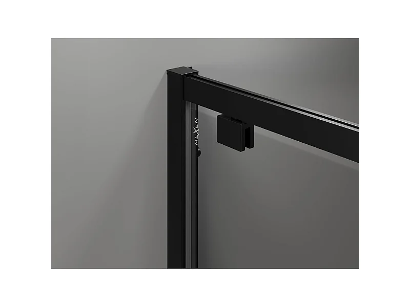 Mexen Exo-3S 3-seitige Duschkabine mit Schwingtür 95 x 110 cm, transparent, schwarz - 8181-095-110-70-00-3S