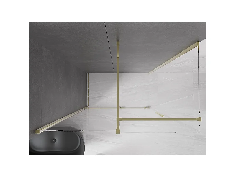 Mexen Velar Schiebeduschkabine 150 x 75 cm, transparent, gold - 871-150-075-01-50