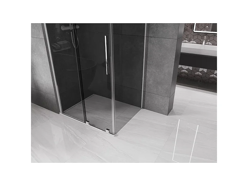 Mexen Velar prha za tuš drsna 90 x 75 cm, grafit, krom - 871-090-075-41-01