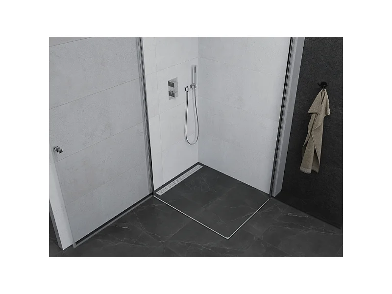 Mexen Pretoria Duo cabine de douche pivotante 90 x 80 cm, transparent, chrome - 852-090-080-02-00