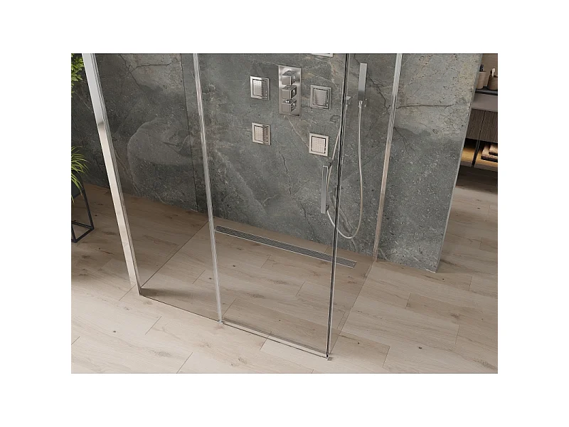 Mexen Omega-3S 3-wall sliding shower cabin 110 x 100 cm, transparent, chrome - 825-110-100-01-00-3S