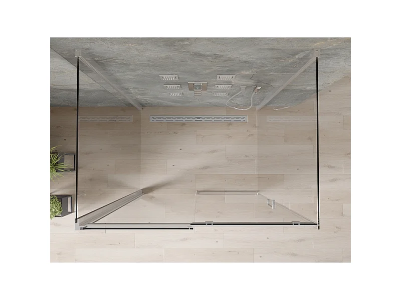 Mexen Omega-3S 3-wall sliding shower cabin 110 x 100 cm, transparent, chrome - 825-110-100-01-00-3S