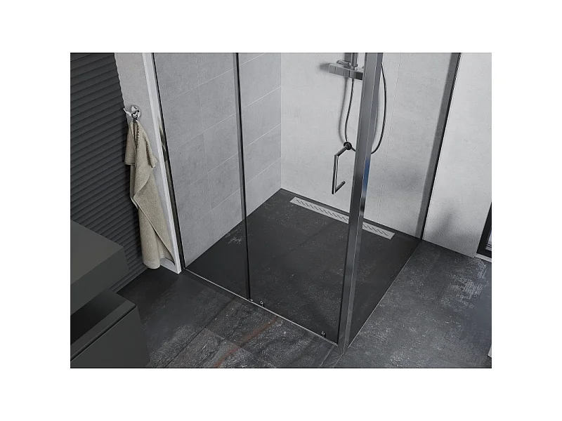 Mexen Apia cabine de douche coulissante 90 x 90 cm, transparent, chrome - 840-090-090-01-00