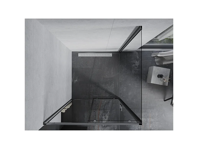 Mexen Apia cabine de douche coulissante 90 x 90 cm, transparent, chrome - 840-090-090-01-00