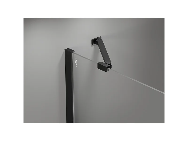 Mexen Mist Duo draaideur doucheruimte 90 x 85 cm, transparant, zwart - 8A4-090-085-70-00