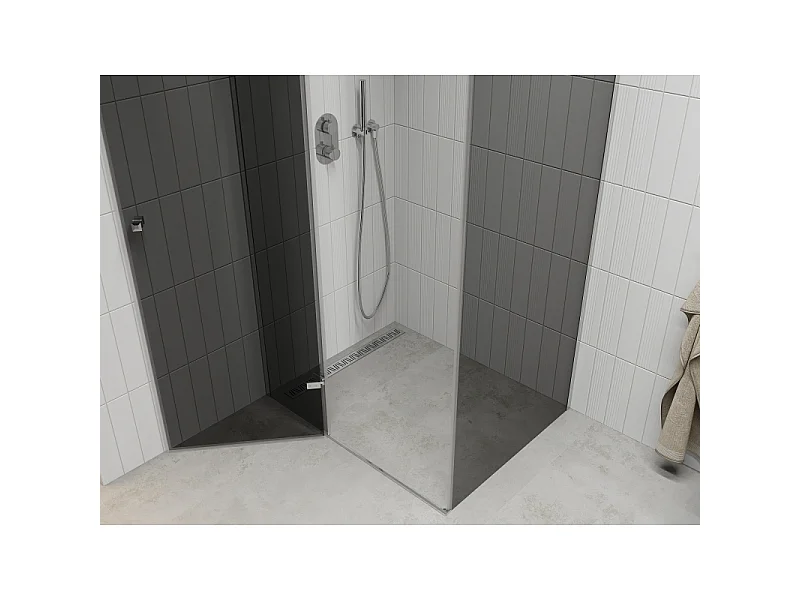 Mexen Roma Pendelduschkabine 120 x 100 cm, Grafit, Chrom - 854-120-100-01-40