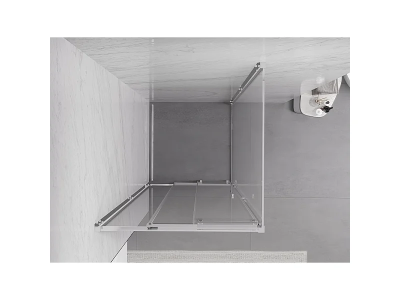 Mexen Exo Schiebeduschkabine 90 x 90 cm, transparent, Chrom - 8153-090-090-01-00