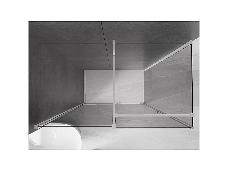 Mexen Velar drsna tuš kabina 150 x 85 cm, grafit, krom - 871-150-085-41-01