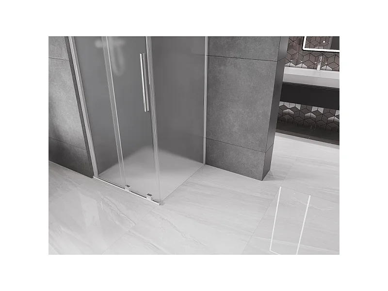 Mexen Velar cabine de douche coulissante 100 x 100 cm, givré, chromé - 871-100-100-31-01