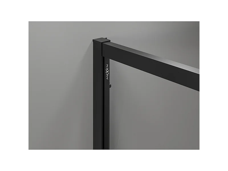 Mexen Exo schuifdouchecabine 130 x 95 cm, transparant, zwart - 8151-130-095-70-00