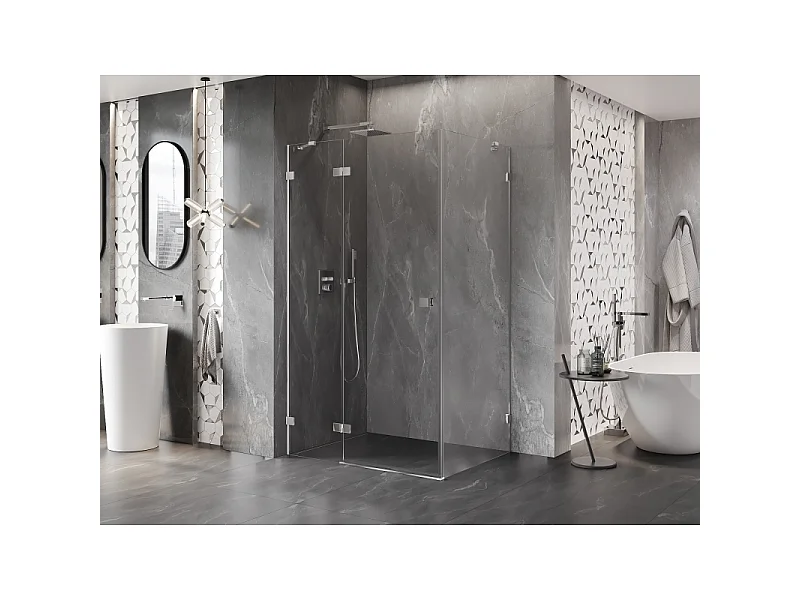 Mexen Lunar kabina prysznicowa uchylna lewa 70 x 90 cm, transparent, chrom - 834-070-090-01-00-L