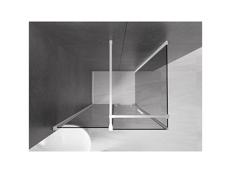 Mexen Velar drsna tuš kabina 110 x 80 cm, grafit, bela - 871-110-080-41-20