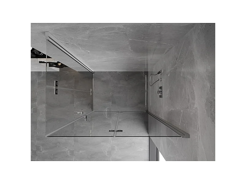 Mexen Mist-F Duo folding shower cabin 85 x 95 cm, transparent, chrome - 8A6-085L-095P-01-00