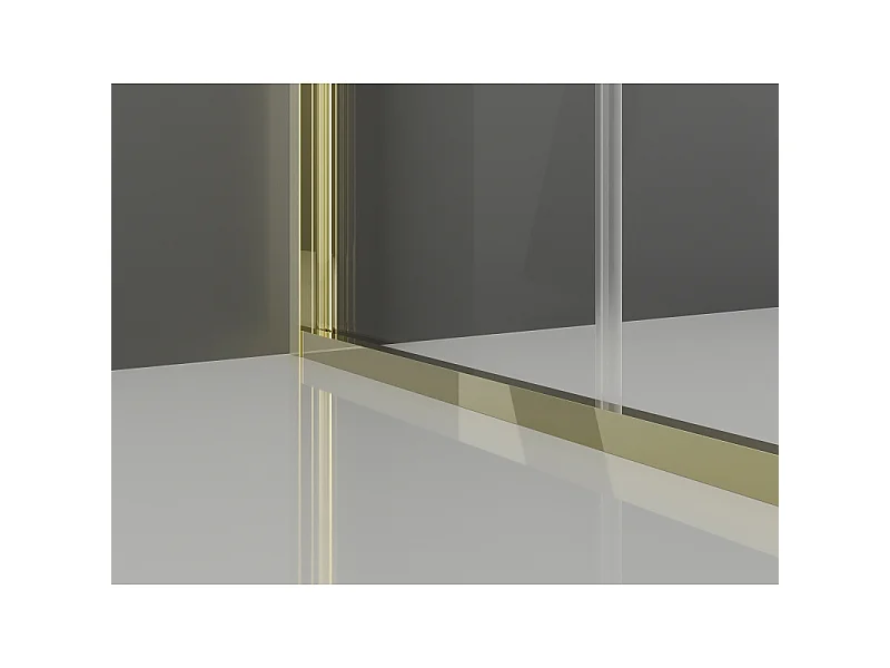 Mexen Exo klappbare Duschkabine 75 x 80 cm, transparent, gold - 816-075-080-50-00