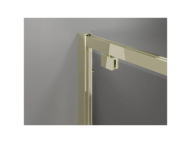 Mexen Exo-3S 3-seitige Duschkabine mit Schwingtür 80 x 120 cm, transparent, gold - 8181-080-120-50-00-3S