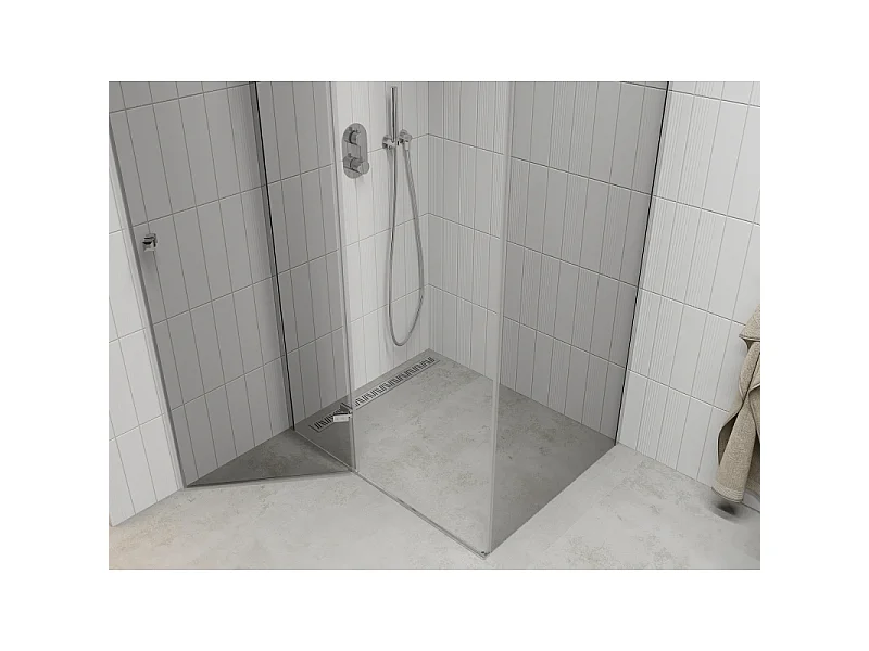 Mexen Roma schuifdeur douchecabine 110 x 100 cm, transparant, chroom - 854-110-100-01-00