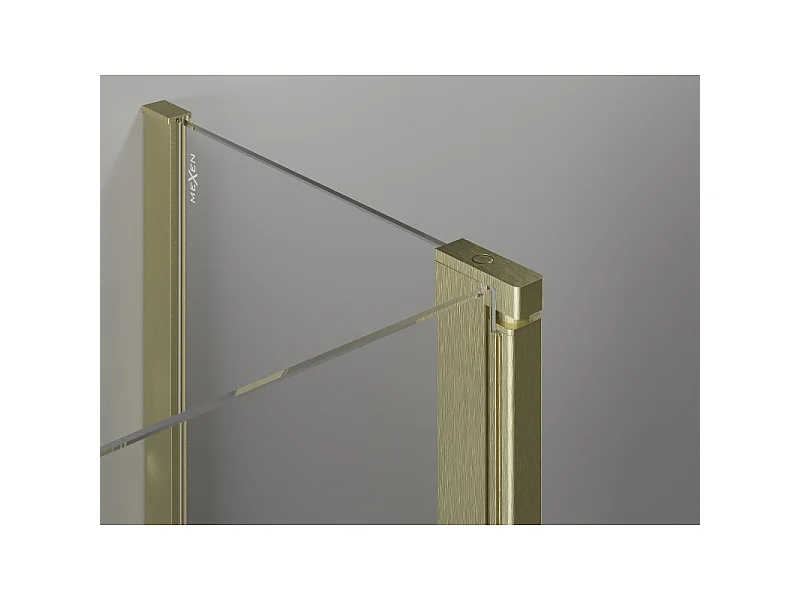 Mexen Mist Duo douchecabine zwaaiend 115 x 85 cm, transparant, geborsteld goud - 8A4-115-085-55-00