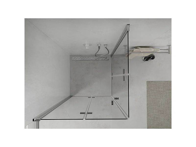 Mexen Lima Duo Folding Shower Enclosure 100 x 100 cm, Transparent, Chrome - 856-100-100-02-00