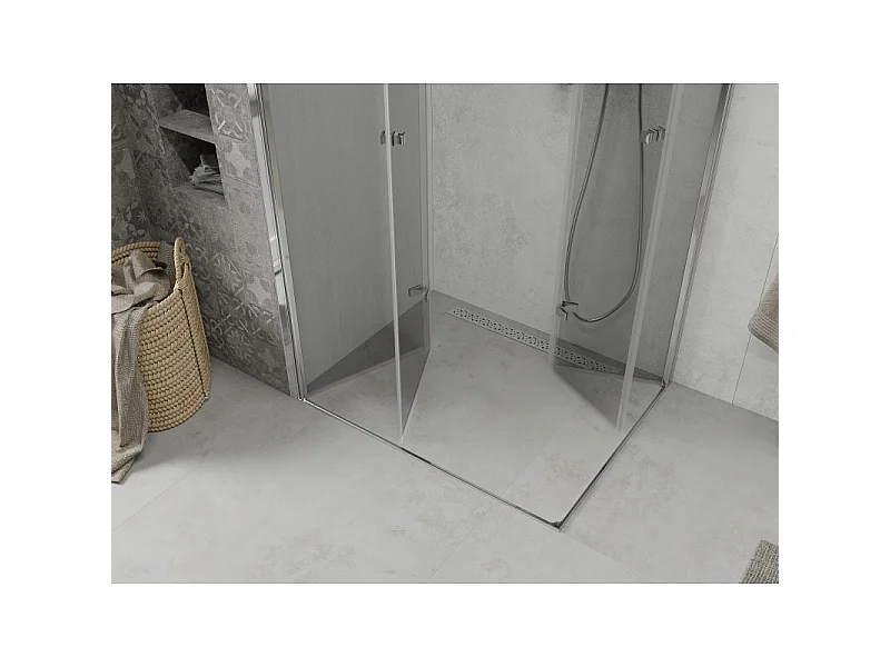 Mexen Lima Duo cabina de ducha plegable 90 x 80 cm, transparente, cromo - 856-090-080-02-00