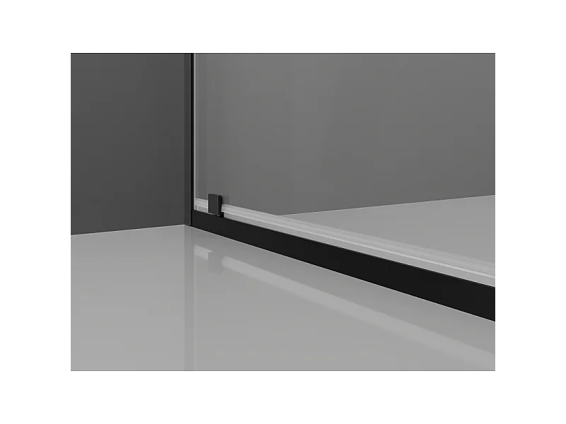 Mexen Exo cabina doccia a battente 80 x 80 cm, trasparente, nera - 8181-080-080-70-00