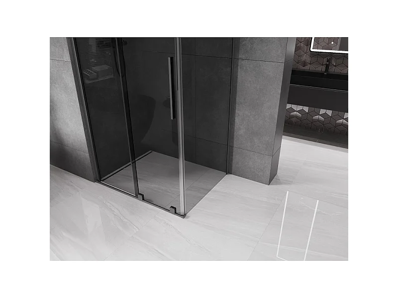Mexen Velar schuifdouchecabine 110 x 85 cm, grafiet, gun metal - 871-110-085-41-95