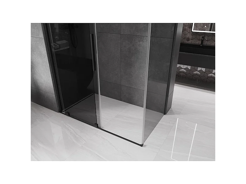 Mexen Velar Duschkabine 130 x 75 cm, Graphit, Schwarz - 871-130-075-41-70