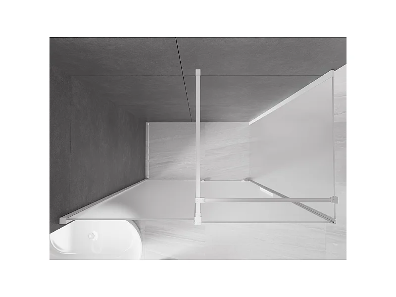 Mexen Velar schuifdouchecabine 160 x 75 cm, ijs, wit - 871-160-075-31-20