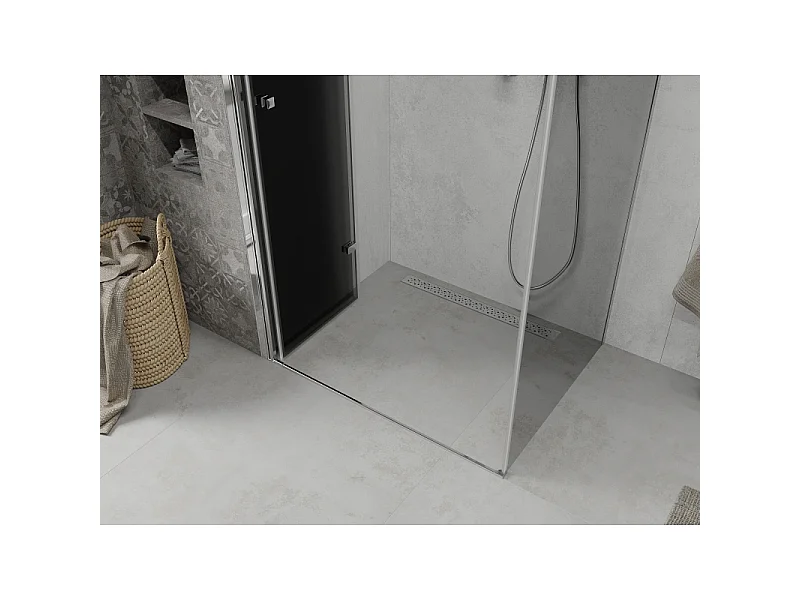 Mexen Lima faltbare Duschkabine 100 x 90 cm, Graphit, Chrom - 856-100-090-01-40