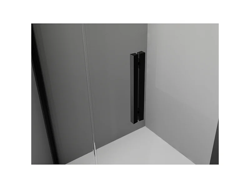 Mexen Exo cabina doccia pieghevole 100 x 100 cm, trasparente, nero - 816-100-100-70-00
