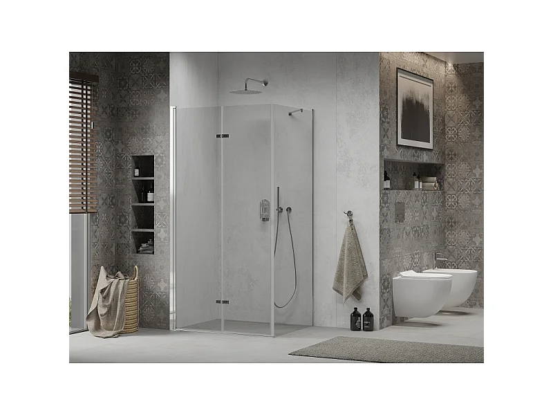 Mexen Lima cabina doccia pieghevole 70 x 110 cm, trasparente, cromato - 856-070-110-01-00